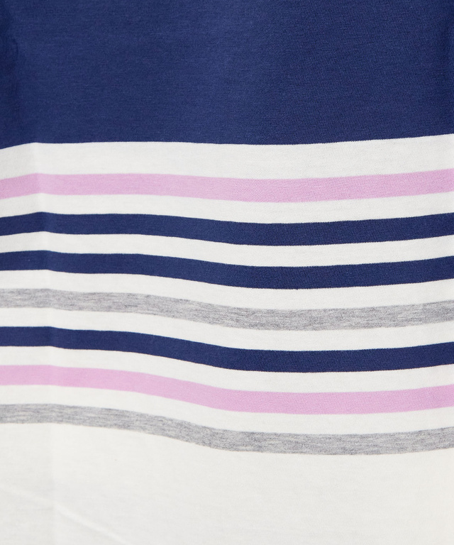 スノーコットン パネルボーダー Tシャツ【接触冷感】