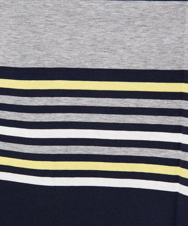 スノーコットン パネルボーダー Tシャツ【接触冷感】