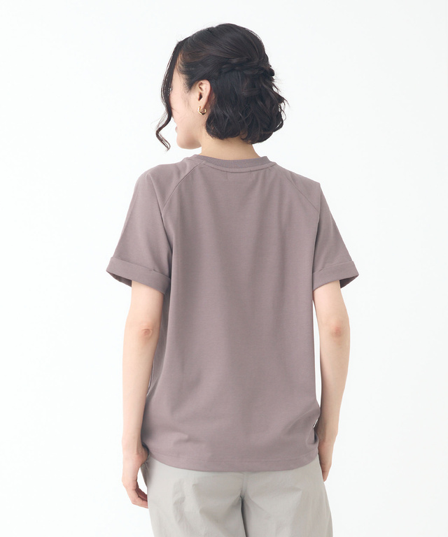 プレーティング天竺 ロールアップ Tシャツ【接触冷感】