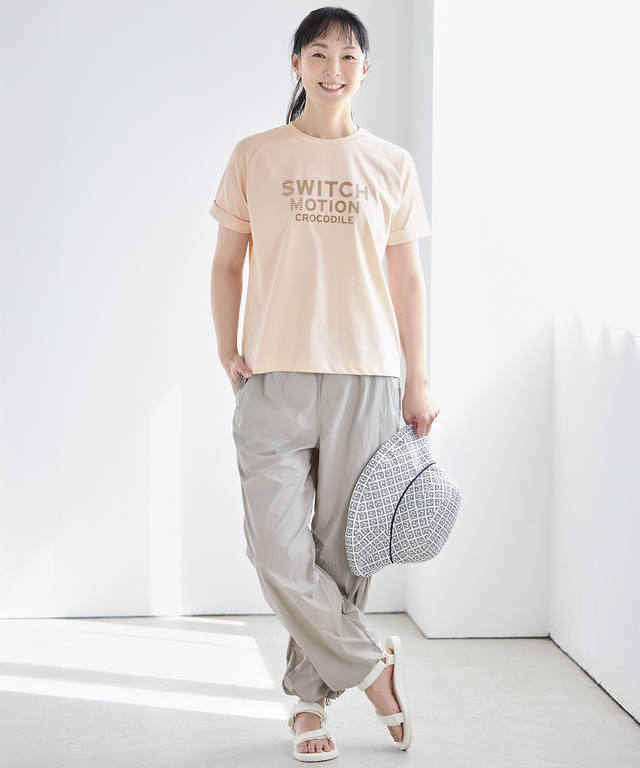 プレーティング天竺 ロールアップ Tシャツ【接触冷感】