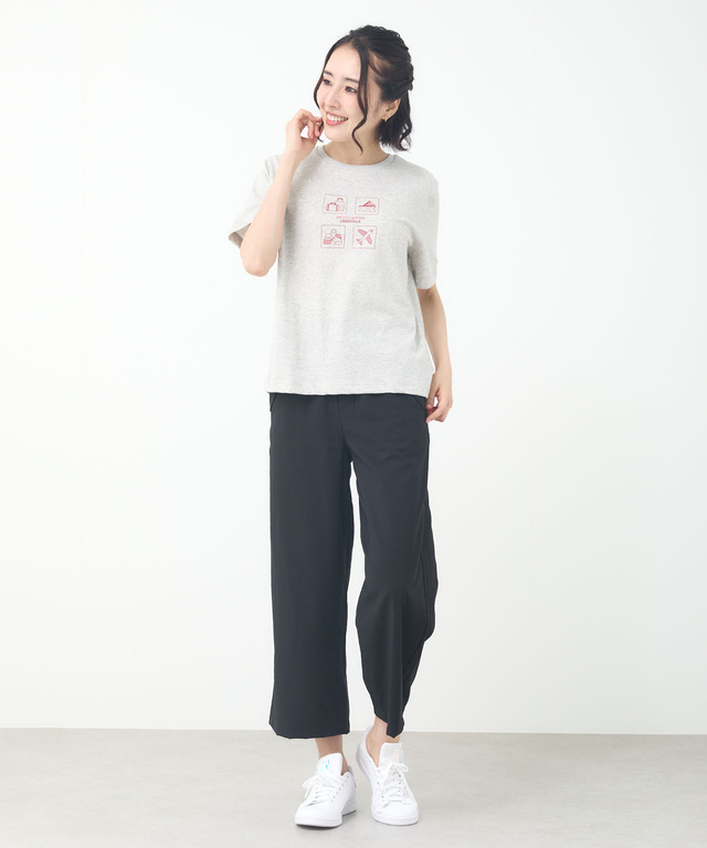 アイコンプリント クルーネック Tシャツ【吸汗速乾】