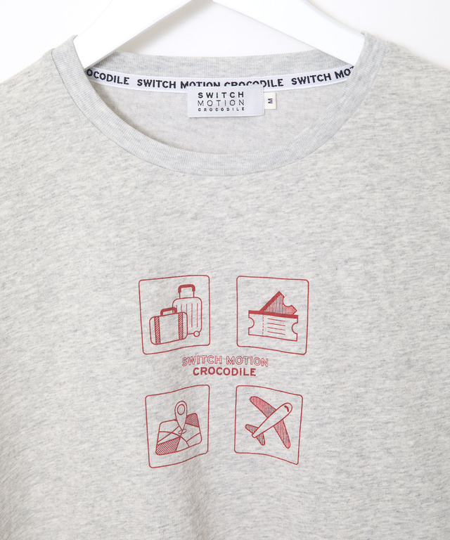 アイコンプリント クルーネック Tシャツ【吸汗速乾】