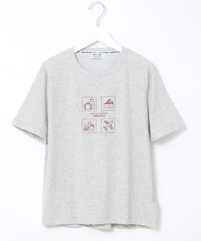 アイコンプリント クルーネック Tシャツ【吸汗速乾】