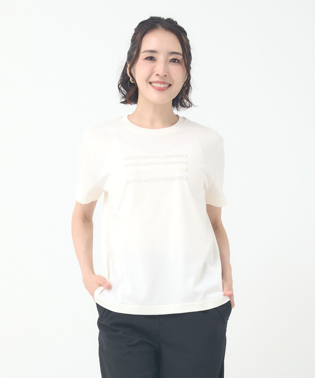 ロゴプリント クルーネック Tシャツ 【吸汗速乾】