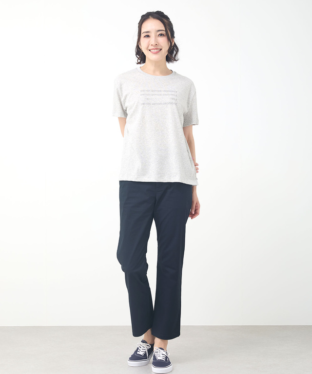 ロゴプリント クルーネック Tシャツ 【吸汗速乾】