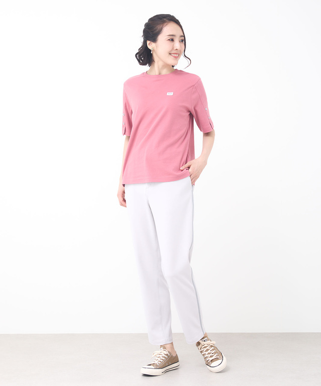 スリットスリーブ Tシャツ【接触冷感】