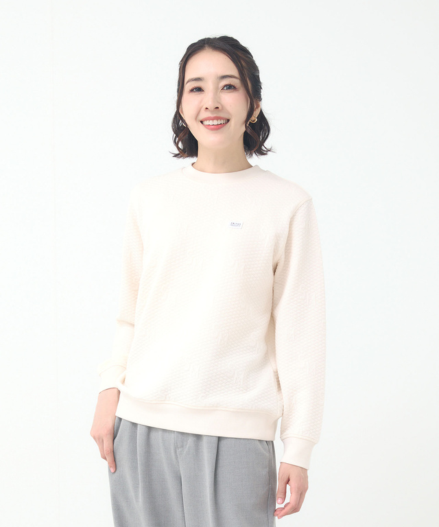 ジャカード バイアス柄 スウェット