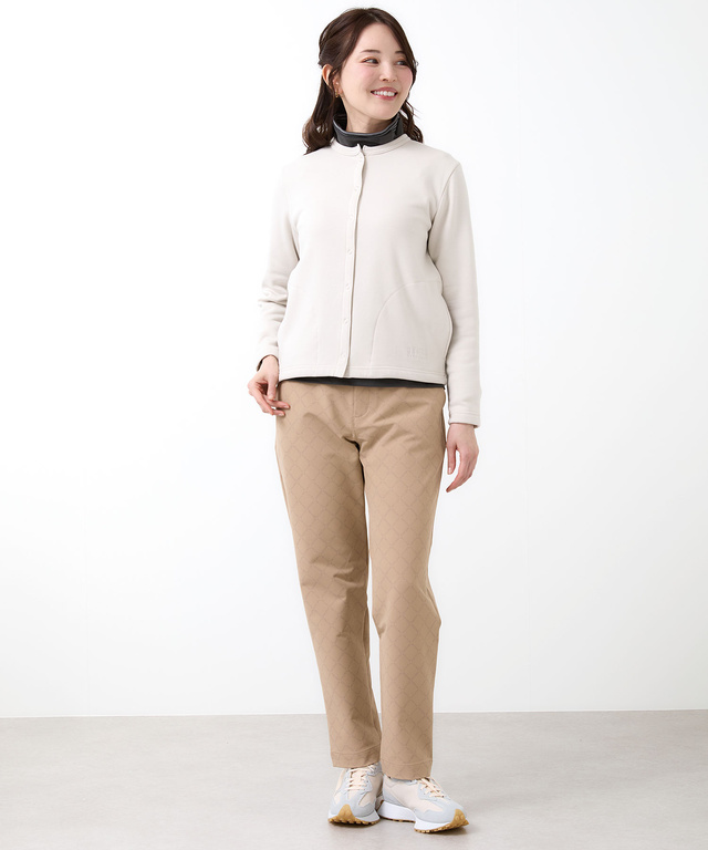 裏起毛 スナップボタン カーディガン