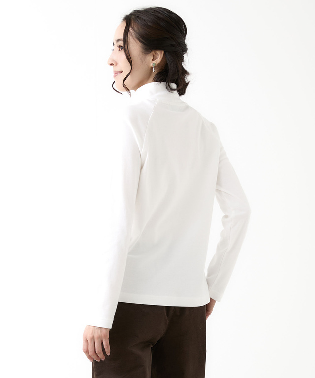 スムース ハイネック カットソー 【ウガンダ オーガニック コットン】