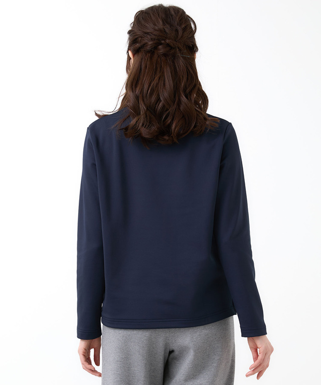 裏起毛 アーガイル ハイネックカットソー