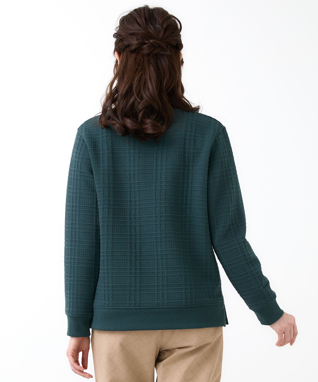 ブリスター チェック柄 トレーナー