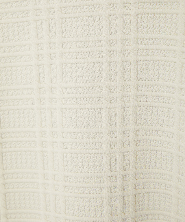 ブリスターチェック柄 ボタン付 トレーナー