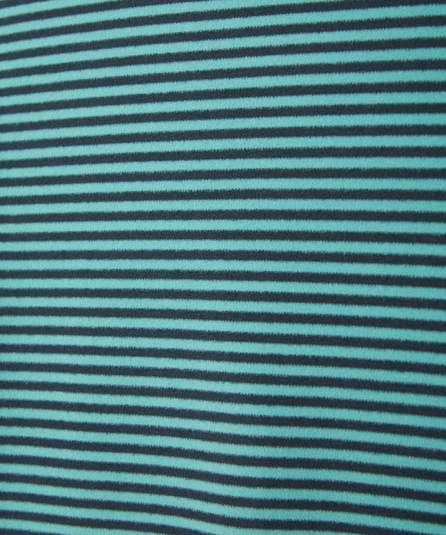 天竺 ボーダー柄 ハイネックカットソー