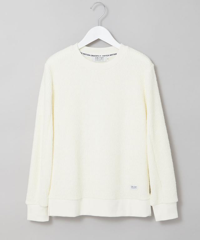 ニット風 クルーネックトレーナー