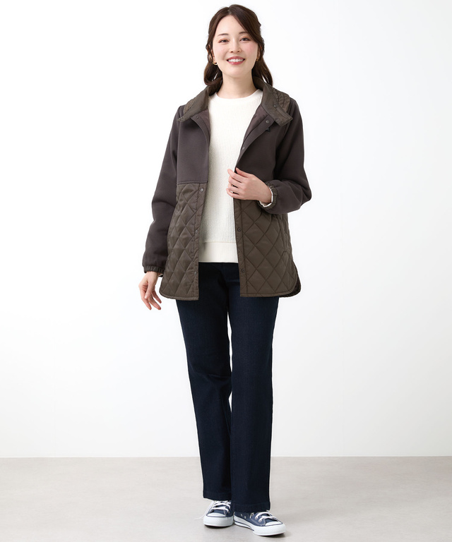 鹿の子 ドッキング キルトジャケット