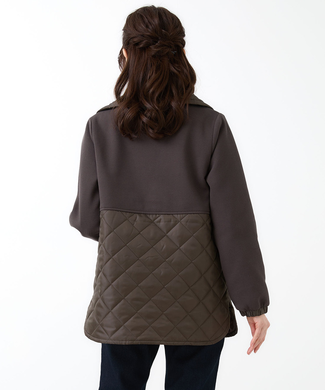 鹿の子 ドッキング キルトジャケット