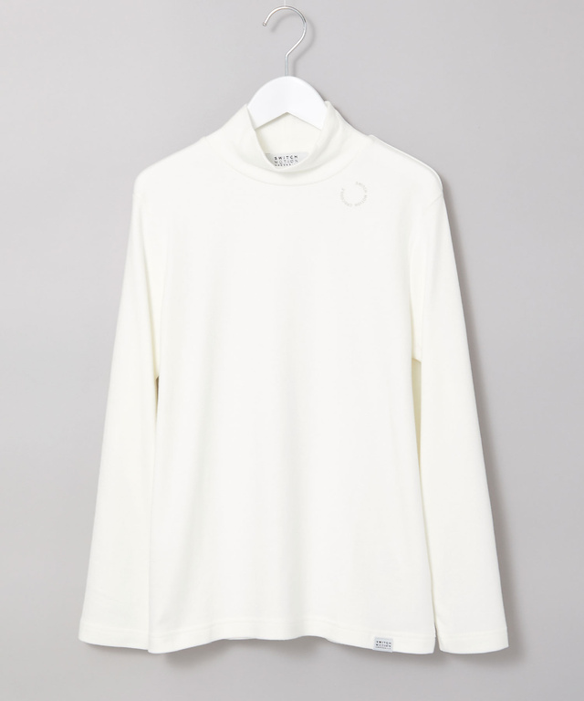 ストレッチスムース ハイネックカットソー