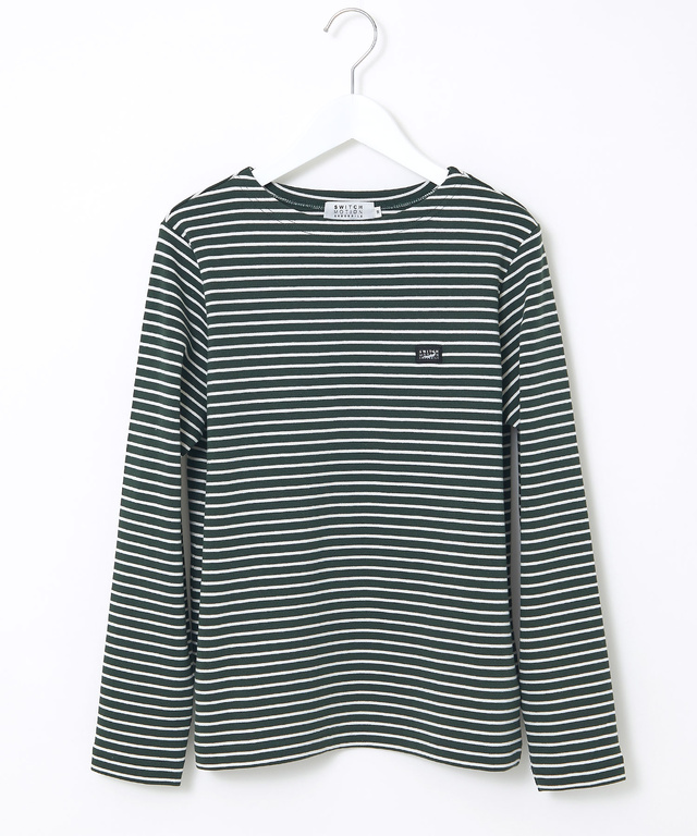 スムース ボーダー ロングTシャツ 