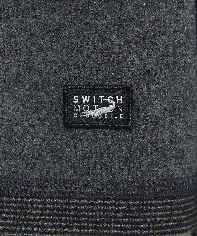 リブボーダー ハイネック カットソー