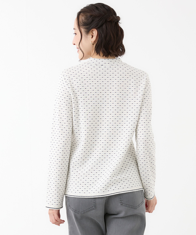 小花柄 ジャカード カットソー