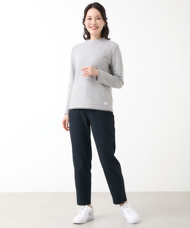 小花柄 ジャカード カットソー