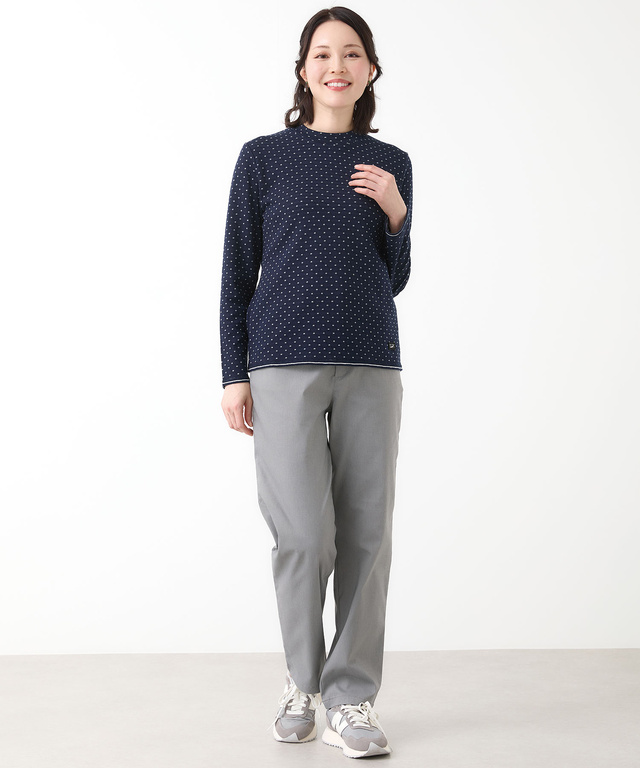 小花柄 ジャカード カットソー