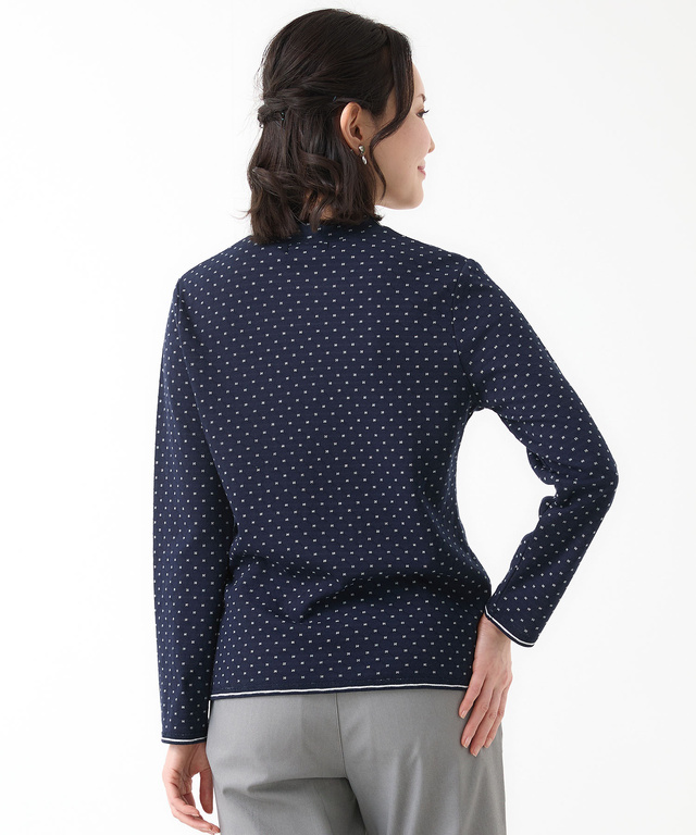 小花柄 ジャカード カットソー