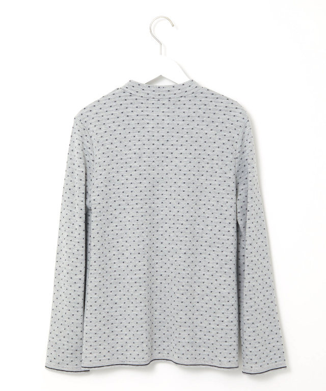 小花柄 ジャカード カットソー