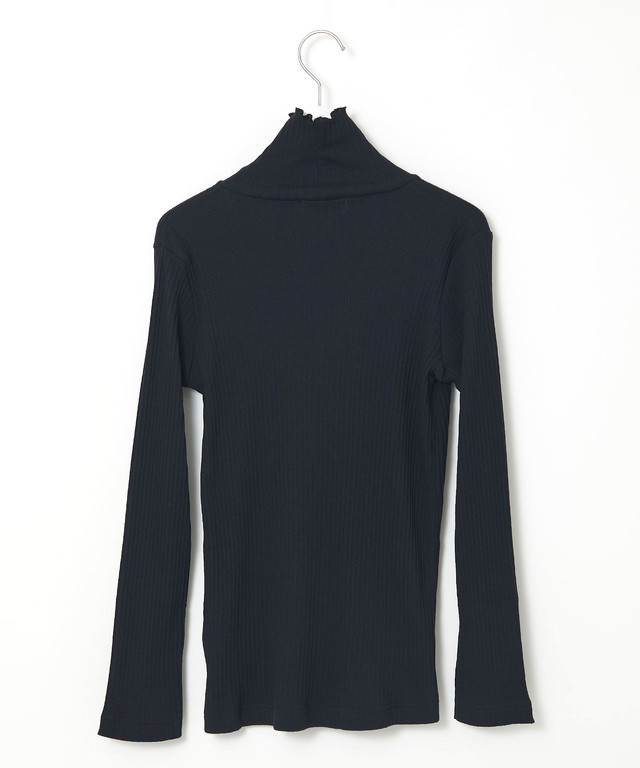 リブ メロー ハイネックカットソー