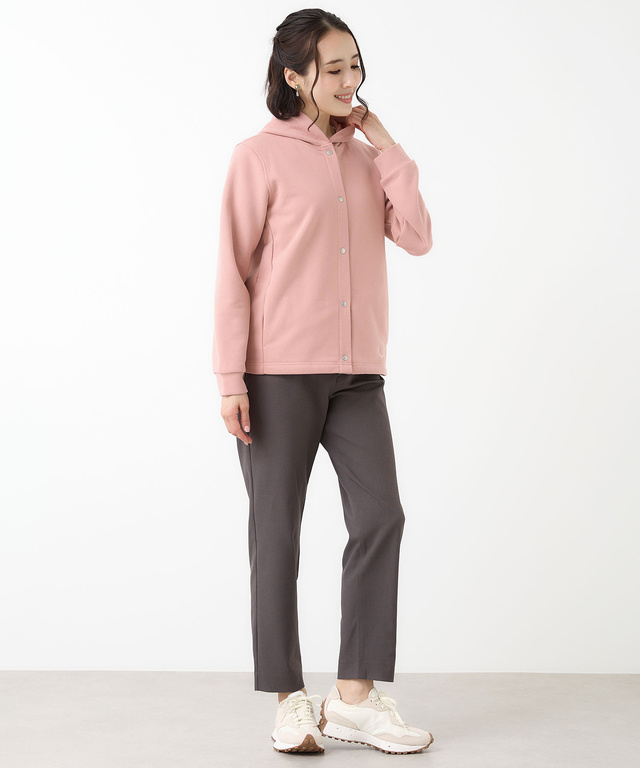 微起毛 裏毛 スナップボタン パーカー