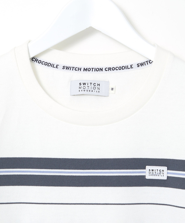 天竺 パネルボーダー カットソー