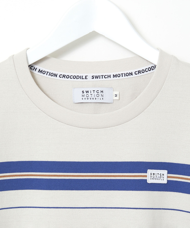 天竺 パネルボーダー カットソー