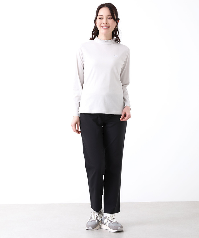 プレーティング天竺 襟フリル カットソー【吸汗速乾】