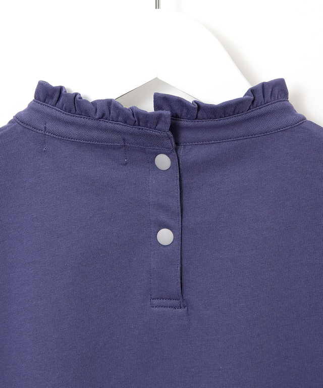 プレーティング天竺 襟フリル カットソー【吸汗速乾】