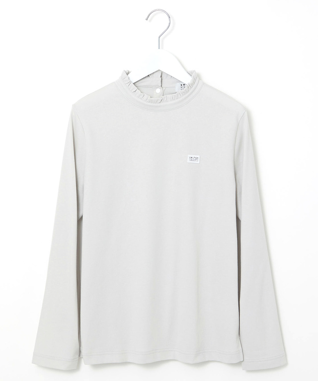 プレーティング天竺 襟フリル カットソー【吸汗速乾】