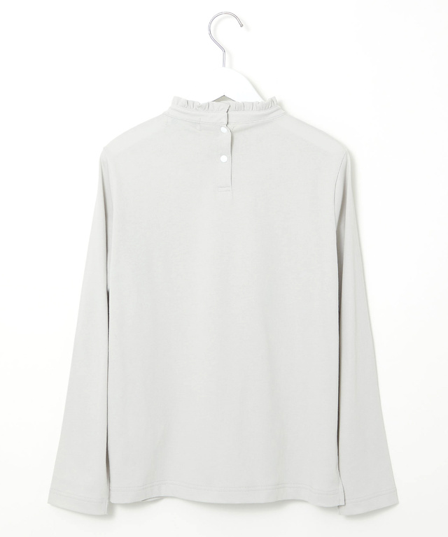 プレーティング天竺 襟フリル カットソー【吸汗速乾】