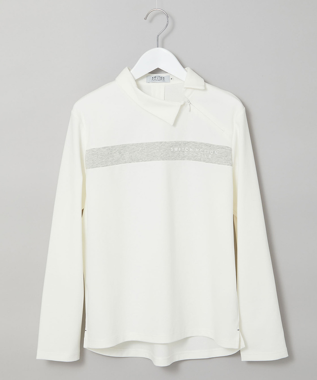 ストレッチポンチ 襟デザイン カットソー