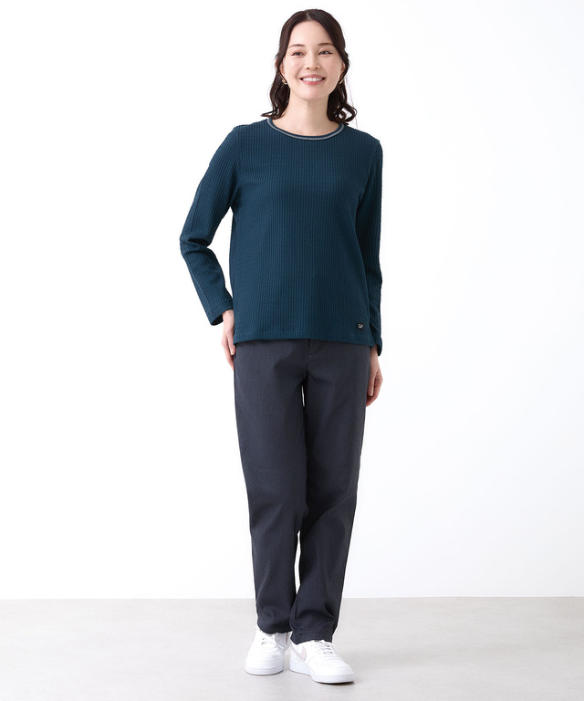 ケーブルジャカード クルーネック カットソー