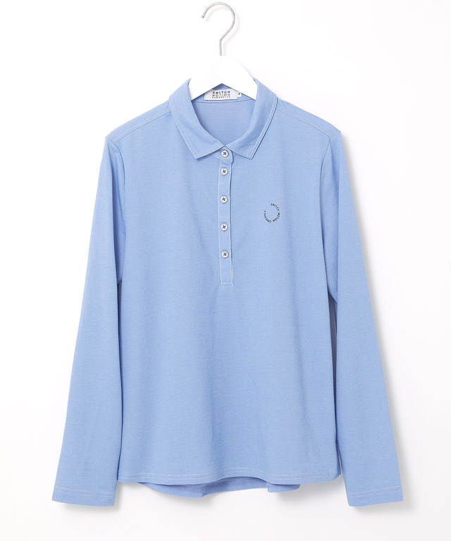 ダンガリー風 鹿の子 ポロシャツ