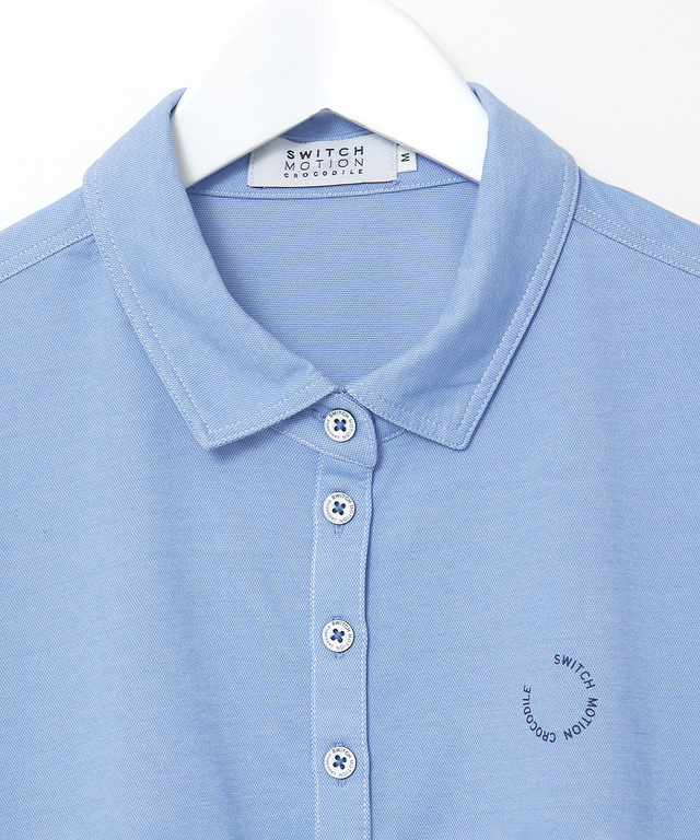 ダンガリー風 鹿の子 ポロシャツ