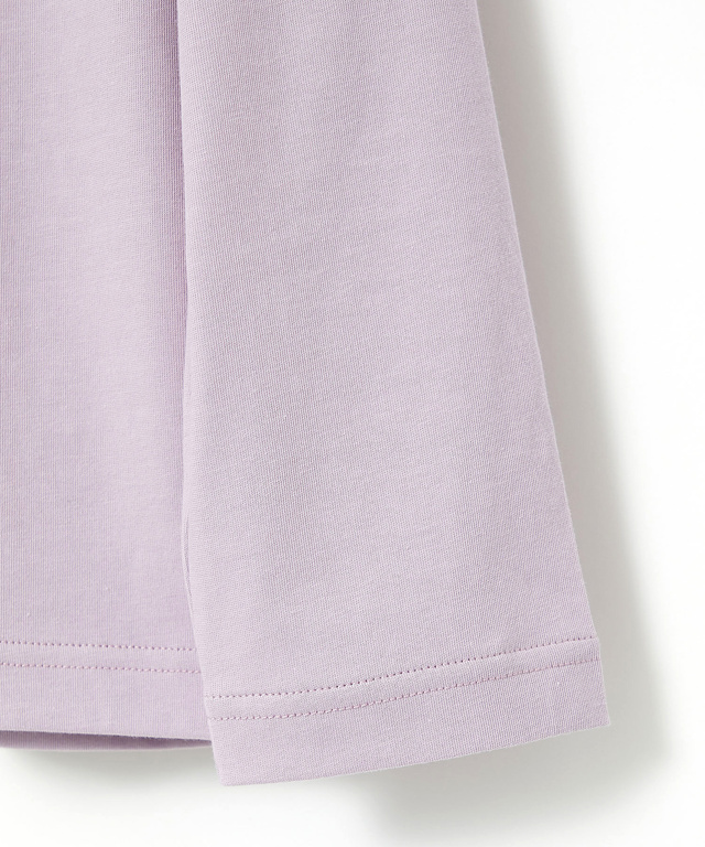 プレーティング天竺 配色ハイネック カットソー【吸汗速乾】