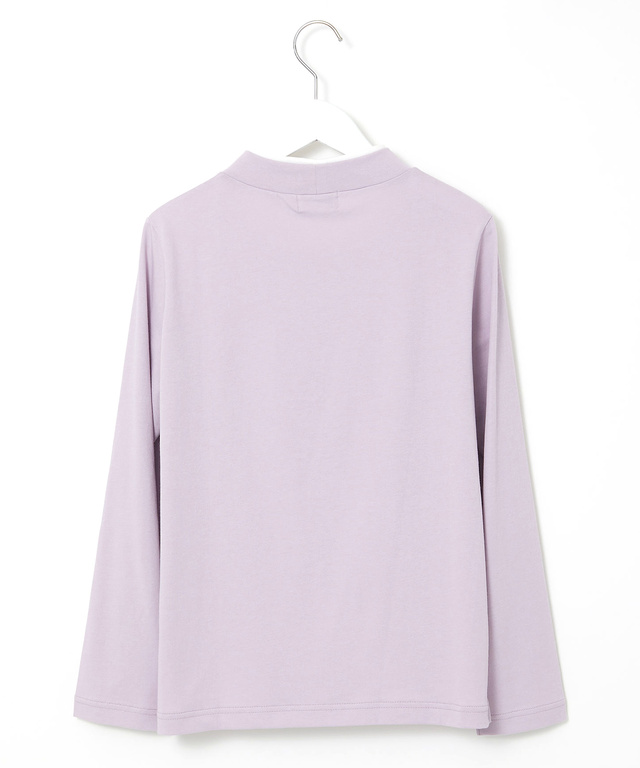 プレーティング天竺 配色ハイネック カットソー【吸汗速乾】