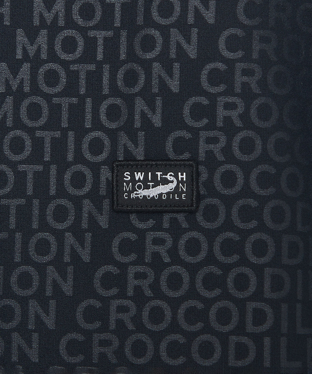 ロゴ ジャカード スタンドカラー ベスト