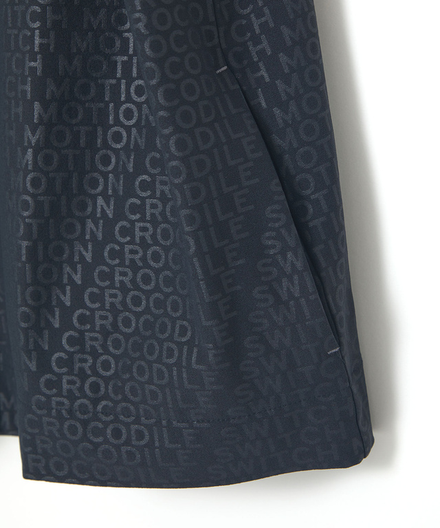 ロゴ ジャカード スタンドカラー ベスト