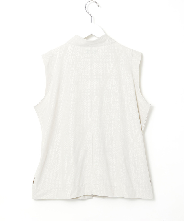 ロゴ ジャカード スタンドカラー ベスト