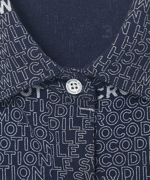 鹿の子 ロゴプリント ポロシャツ