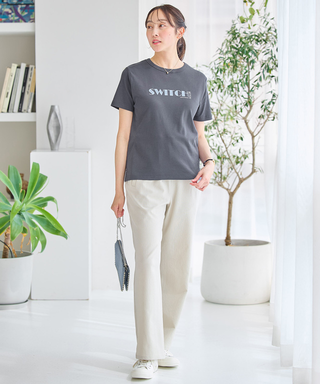 スムース ロゴプリント Tシャツ