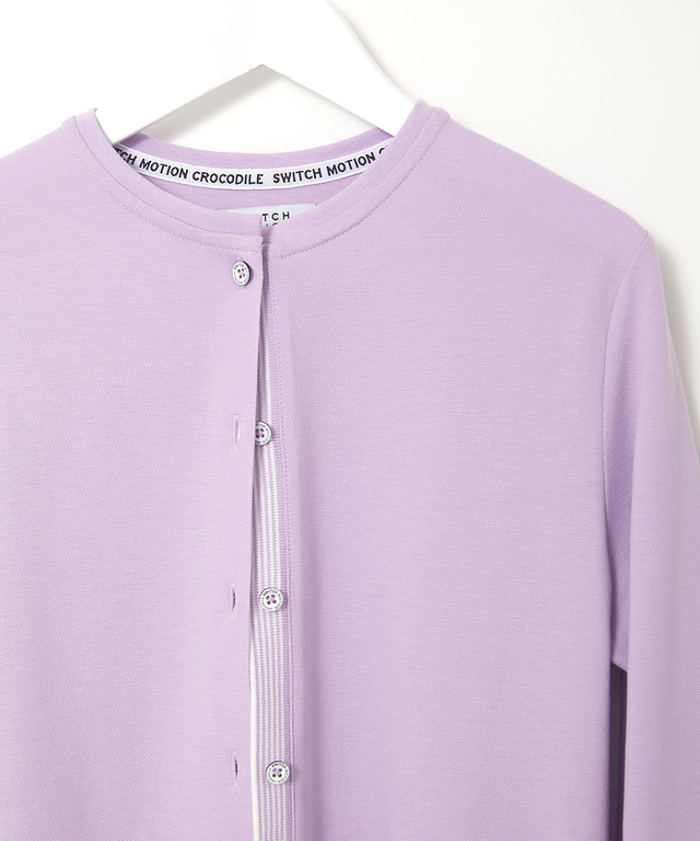 スノーコットン クルーネック カーディガン【接触冷感】