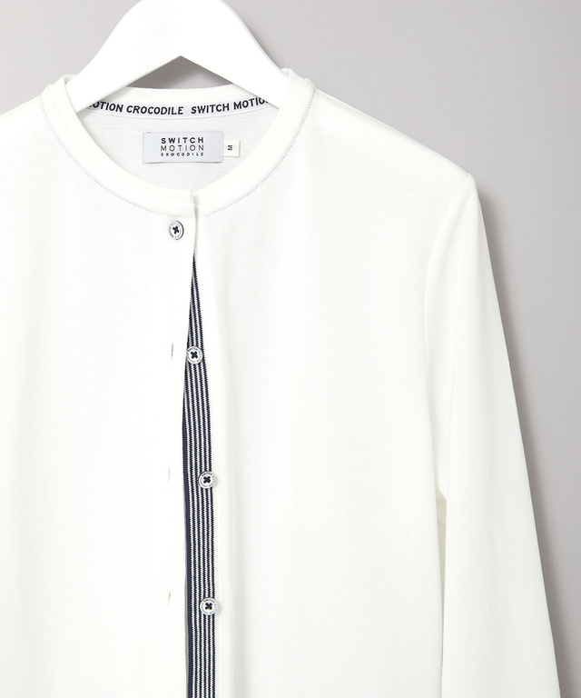 スノーコットン クルーネック カーディガン【接触冷感】