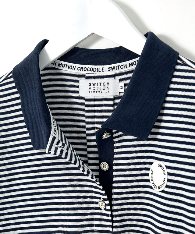 スノーコットン 鹿の子 七分袖 ポロシャツ【接触冷感】